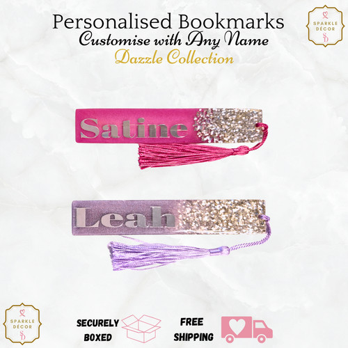 Personalised bookmark resin - bookmark,