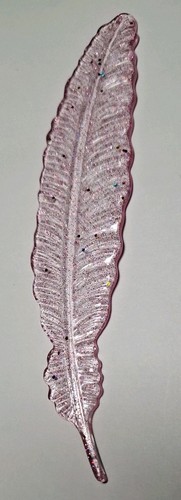 Handmade resin glitter - glitter, feather